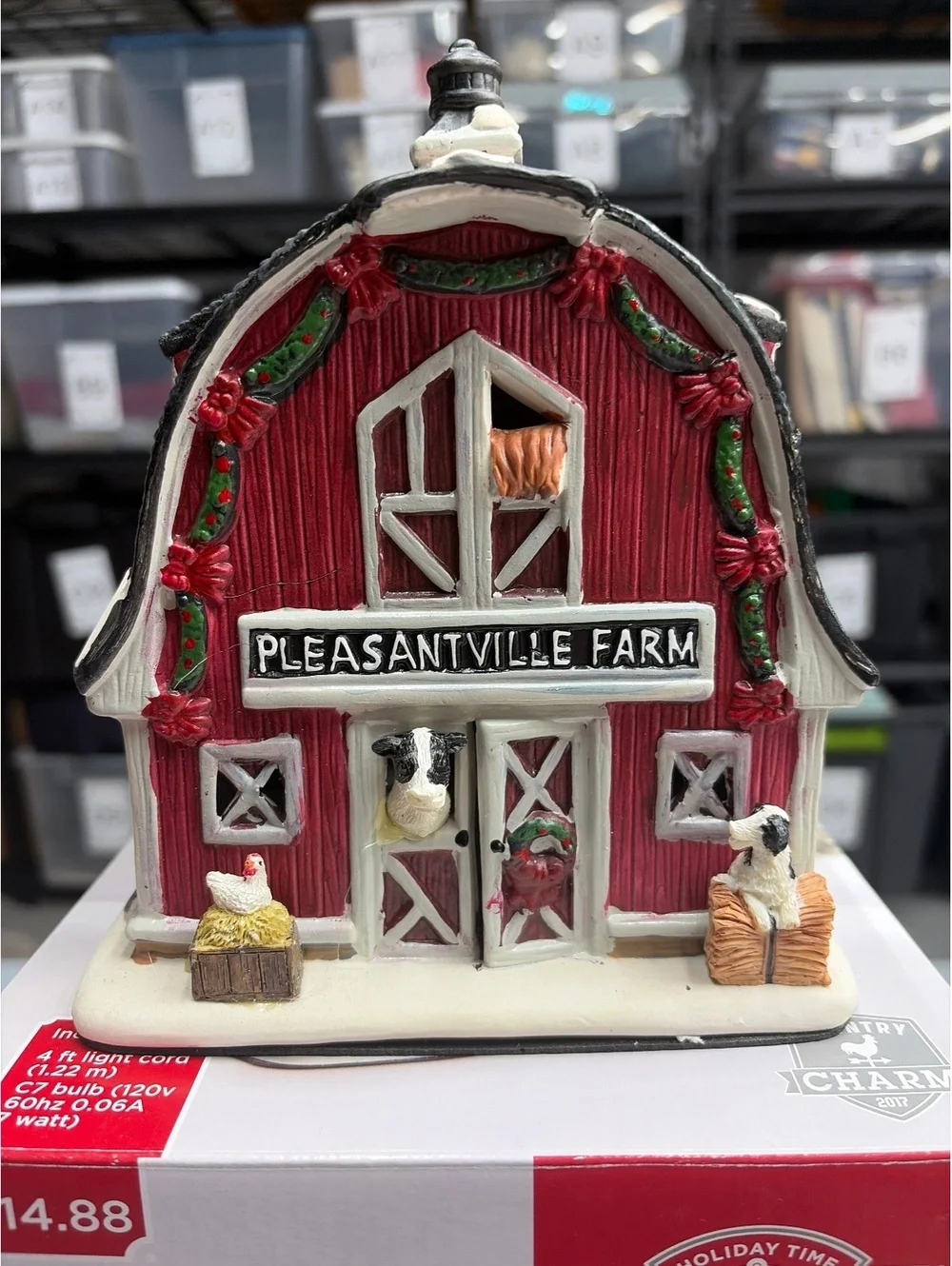 Pleasantville Farm Holiday Time Village Barn Country Charm 2017 NO LIGHT